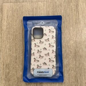 Bold Duck Pattern Phone Case - White